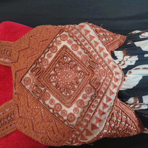 Anthropologie Bohemian Maxi Dress with Crochet Detailing - US 12 - Picture 5 of 5